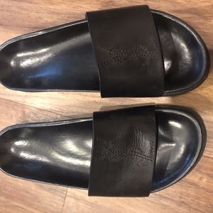 Men's Saint Laurent Leather Slides
